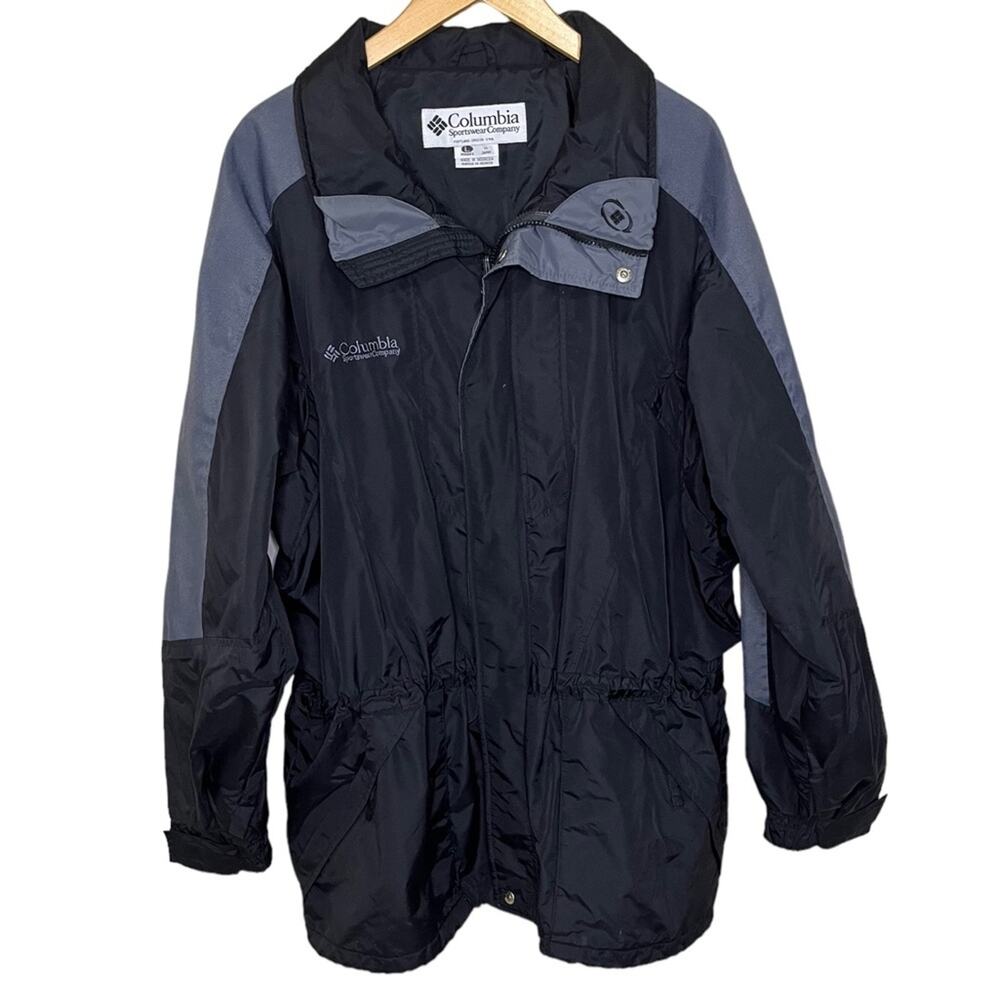 COLUMBIA Black & Gray Anorak Ski Snowboard Jacket‎ Coat Women's Size Large